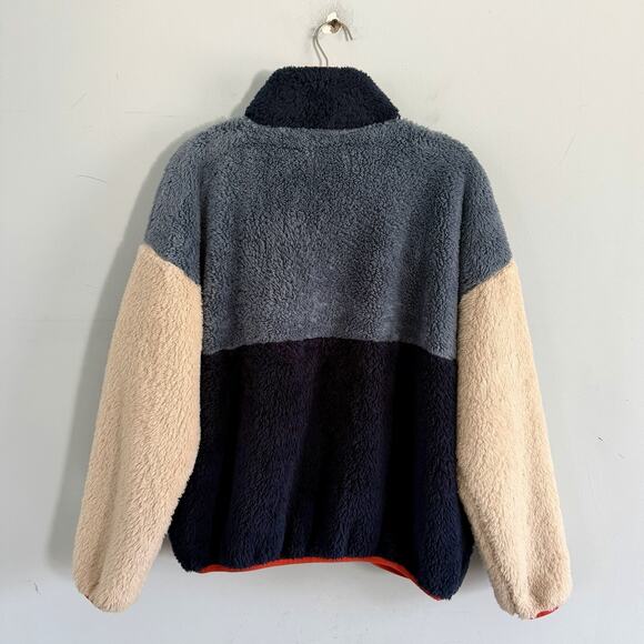 Trovata Birds of Paradis Casey Bluestone Sherpa Pullover Fleece Sweatshirt - Picture 5 of 8